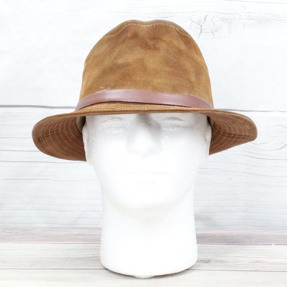 Union Made Other - Union Made Brown Genuine Suede Leather Banded Lined Hat Size Medium